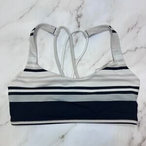 Lululemon Free To Be Bra Size 4 Groovy Stripe Nimbus Yoga Activewear